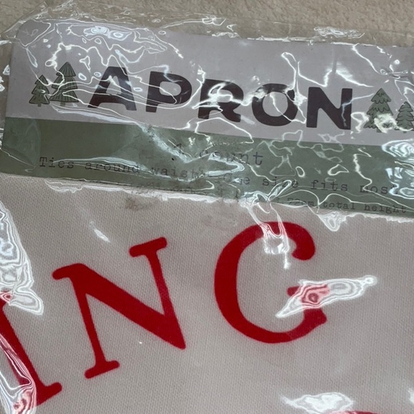 Gingerbread Man Apron with Red Print - Picture 3 of 5